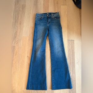 7 For All Mankind Flare Jeans in Deep Blue